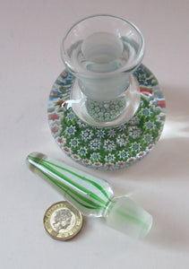 1980s Perthshire Paperweights 1980s Perfume Bottle  Millefiori Canes
