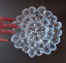 Load image into Gallery viewer, DANISH Royal Copenhagen Vintage Bi-valve Clear Crystal Bowl. 9 inches diameter. 2000 Issue
