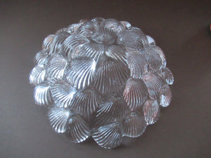 DANISH Royal Copenhagen Vintage Bi-valve Clear Crystal Bowl
