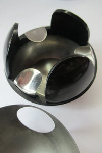 1960s Swedish Stainless Steel Ball Ashtray. Space Age Design