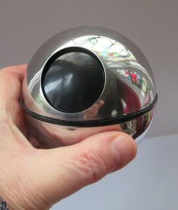 1960s Swedish Stainless Steel Ball Ashtray. Space Age Design