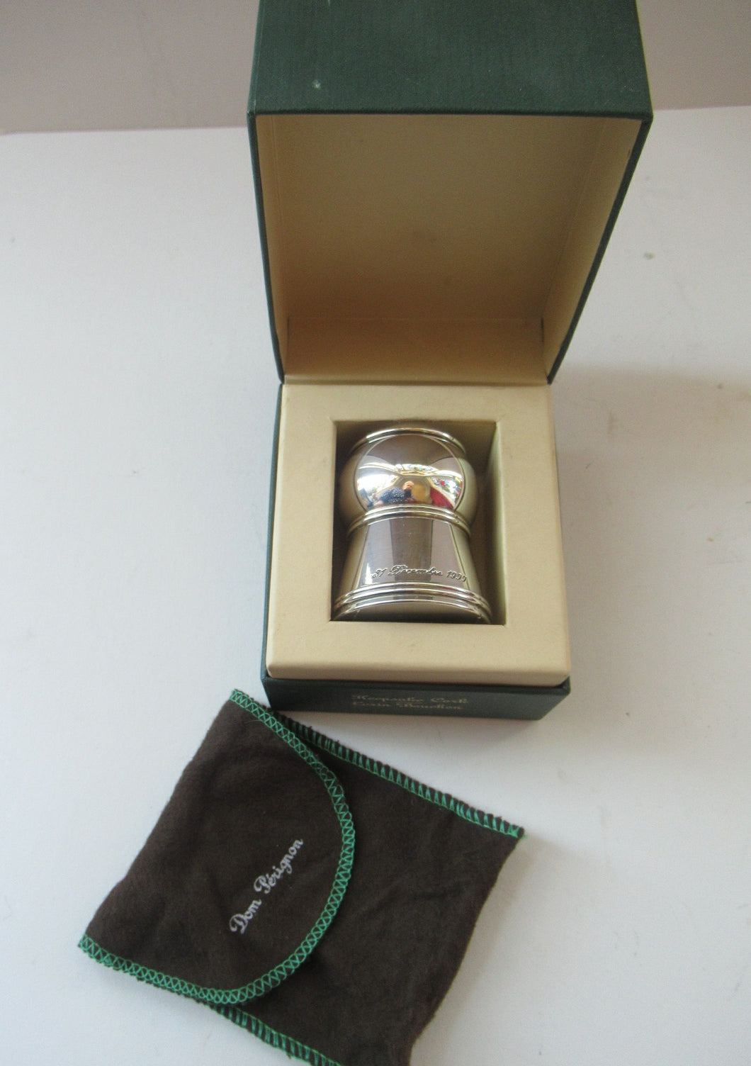 Christofle Dom Perignon Silver Plate Champagne Cork Safe Vintage 1999