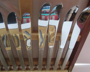 1960s Gerald Benney Studio Cutlery Set in Teak Fitted Case