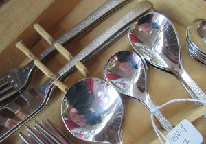 1960s Gerald Benney Studio Cutlery Set in Teak Fitted Case