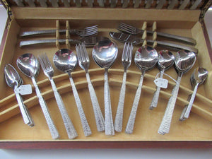 1960s Gerald Benney Studio Cutlery Set in Teak Fitted Case