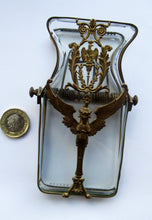Load image into Gallery viewer, French Empire Desk Clip Crystal and Ormolu Bronze Winged Lady and French Eagle
