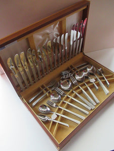 1960s Gerald Benney Studio Cutlery Set in Teak Fitted Case