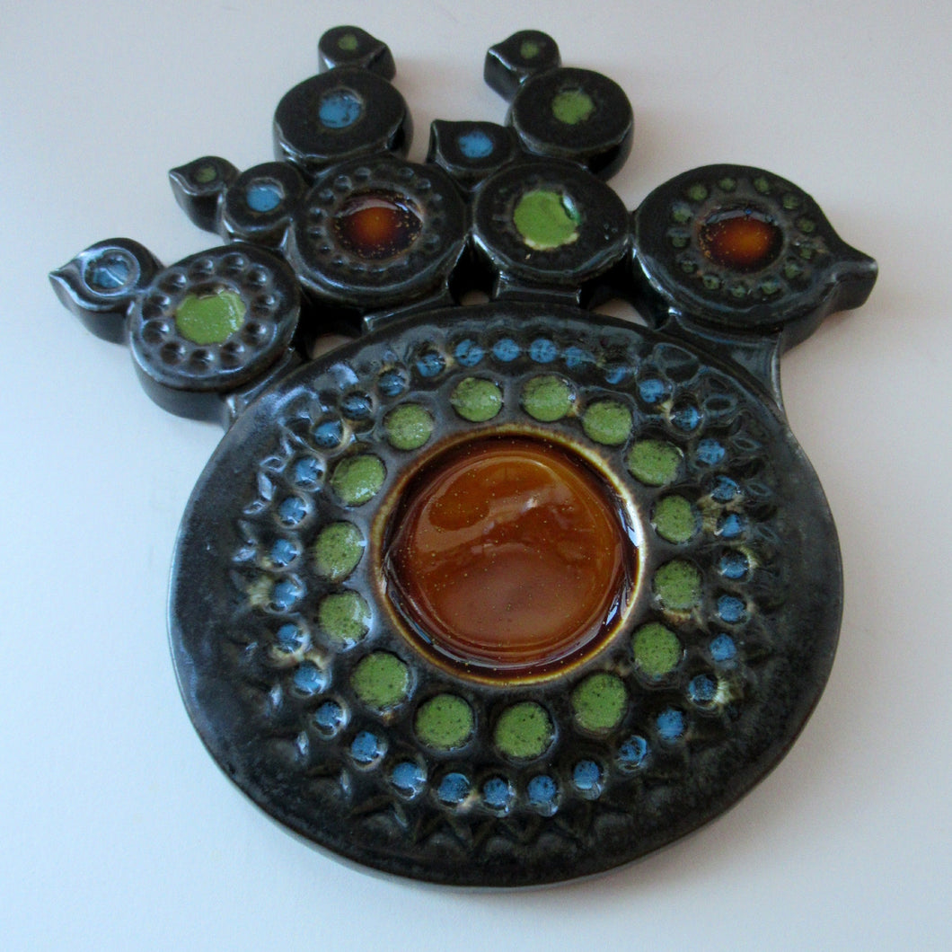 GUSTAVSBERG. 1960s Britt-Louise Sundell Large Wall Plaque 