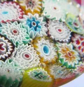 1960s Fratelli Toso Millefiori Closepack Carpet Paperweight