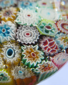 1960s Fratelli Toso Millefiori Closepack Carpet Paperweight