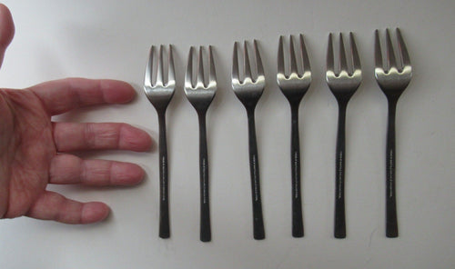 Vintage 1960s Viners Studio Gerald Benny Pastry Forks Stainless Steel