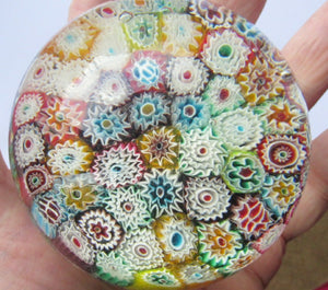 1960s Fratelli Toso Millefiori Closepack Carpet Paperweight