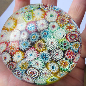 1960s Fratelli Toso Millefiori Closepack Carpet Paperweight