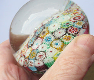 1960s Fratelli Toso Millefiori Closepack Carpet Paperweight