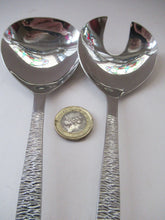 Load image into Gallery viewer, Vintage 1960s Gerald Benney Studio Salad Servers Stainless Steel

