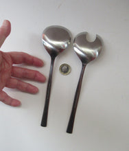 Load image into Gallery viewer, Vintage 1960s Gerald Benney Studio Salad Servers Stainless Steel
