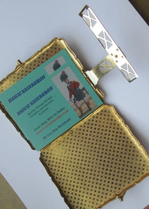 1960s Stratton Cigarette Case Business Card Case Abstract Pattern Pristine