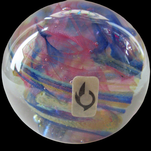 1970s Isle of Wight Paperweight. Michael Harris with Flame Pontil