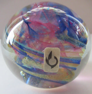 1970s Isle of Wight Paperweight. Michael Harris with Flame Pontil