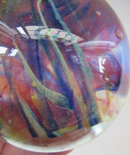 Load image into Gallery viewer, 1970s Isle of Wight Paperweight. Michael Harris with Flame Pontil
