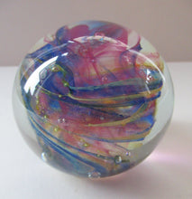 Load image into Gallery viewer, 1970s Isle of Wight Paperweight. Michael Harris with Flame Pontil
