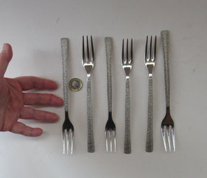 Gerald Benney Viners Studio 1960s Stainless Steel Forks Three Prongs