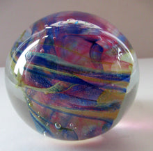 Load image into Gallery viewer, 1970s Isle of Wight Paperweight. Michael Harris with Flame Pontil
