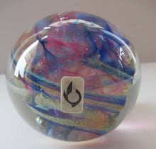 Load image into Gallery viewer, 1970s Isle of Wight Paperweight. Michael Harris with Flame Pontil
