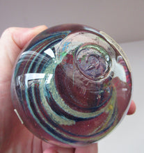 Load image into Gallery viewer, 1970s Isle of Wight Paperweight. Michael Harris with Flame Pontil
