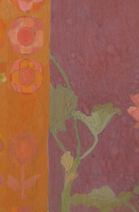 Irene Halliday - Geraniums on a Window Ledge - Watercolour and Gouache on Board