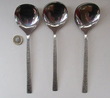 Load image into Gallery viewer, Gerald Benney Viners Studio Three Serving Spoons Stainless Steel 1960s
