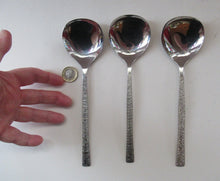 Load image into Gallery viewer, Gerald Benney Viners Studio Three Serving Spoons Stainless Steel 1960s
