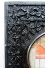 Load image into Gallery viewer, 19th Century Anglo Indian Delhi Miniature Carved Ebony Frame
