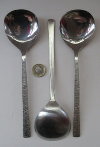 Gerald Benney Viners Studio Three Serving Spoons Stainless Steel 1960s