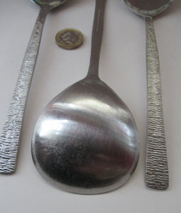 Gerald Benney Viners Studio Three Serving Spoons Stainless Steel 1960s