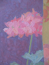 Load image into Gallery viewer, Irene Halliday - Geraniums on a Window Ledge - Watercolour and Gouache on Board
