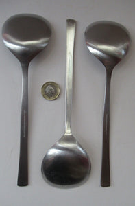 Gerald Benney Viners Studio Three Serving Spoons Stainless Steel 1960s
