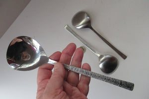 Gerald Benney Viners Studio Three Serving Spoons Stainless Steel 1960s
