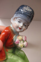 Load image into Gallery viewer, Vintage 1930s / 1940s Ceramic DUTCH Boy and Girl Pair of Bookends 
