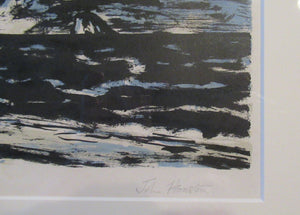 John Houston Signed Lithograph Night Sky over the Bass Rock