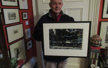 Load image into Gallery viewer, John Houston Signed Lithograph Night Sky over the Bass Rock
