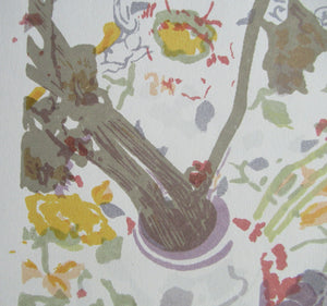 Bel Cowie Screenprint Pinks and Strawberries 1976 Scottish Art