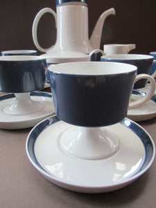 1960s Tapio Wirkkala Porcelain Coffee Set. Composition Shape for Rosenthal