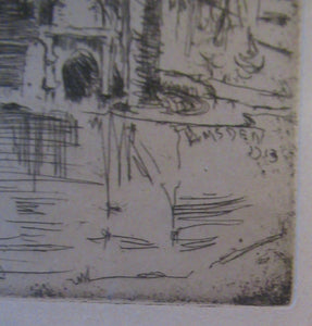  Lumsden Jodhpur Gate 1913 Etching Second Indian Plates Pencil Signed