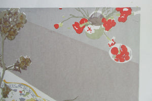 Bel Cowie Screenprint Pinks and Strawberries 1976 Scottish Art