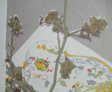 Load image into Gallery viewer, Bel Cowie Screenprint Pinks and Strawberries 1976 Scottish Art
