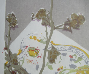 Bel Cowie Screenprint Pinks and Strawberries 1976 Scottish Art