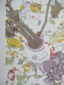 Bel Cowie Screenprint Pinks and Strawberries 1976 Scottish Art