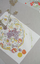 Load image into Gallery viewer, Bel Cowie Screenprint Pinks and Strawberries 1976 Scottish Art
