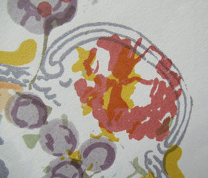 Bel Cowie Screenprint Pinks and Strawberries 1976 Scottish Art